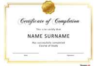 40 Fantastic Certificate Of Completion Templates [Word pertaining to Certificate Of Achievement Template Word