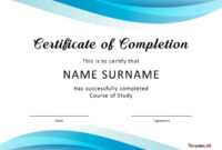 40 Fantastic Certificate Of Completion Templates [Word throughout Certificate Of Completion Free Template Word