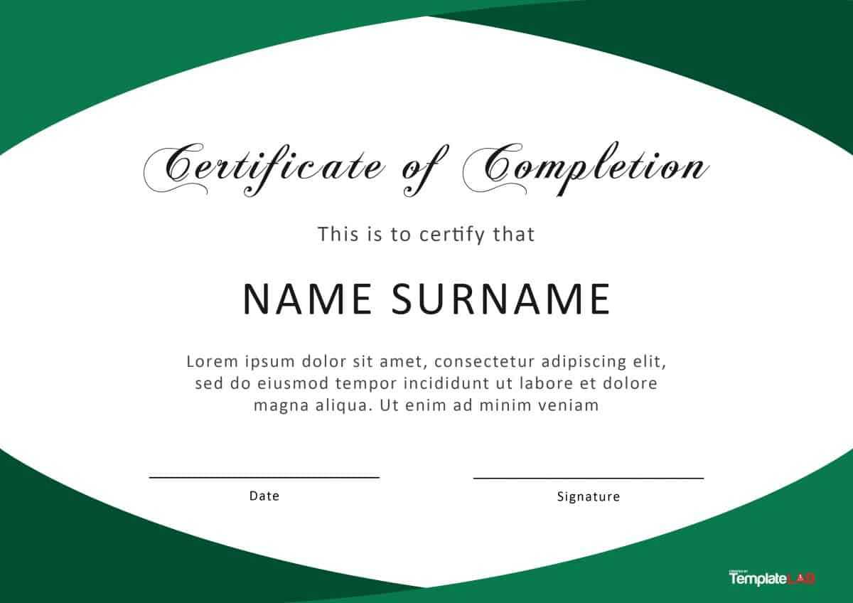 40 Fantastic Certificate Of Completion Templates [Word Throughout Training Certificate Template Word Format