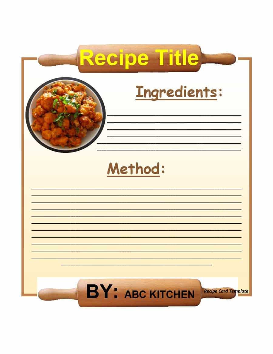 44 Perfect Cookbook Templates [+Recipe Book & Recipe Cards] Regarding Free Recipe Card Templates For Microsoft Word