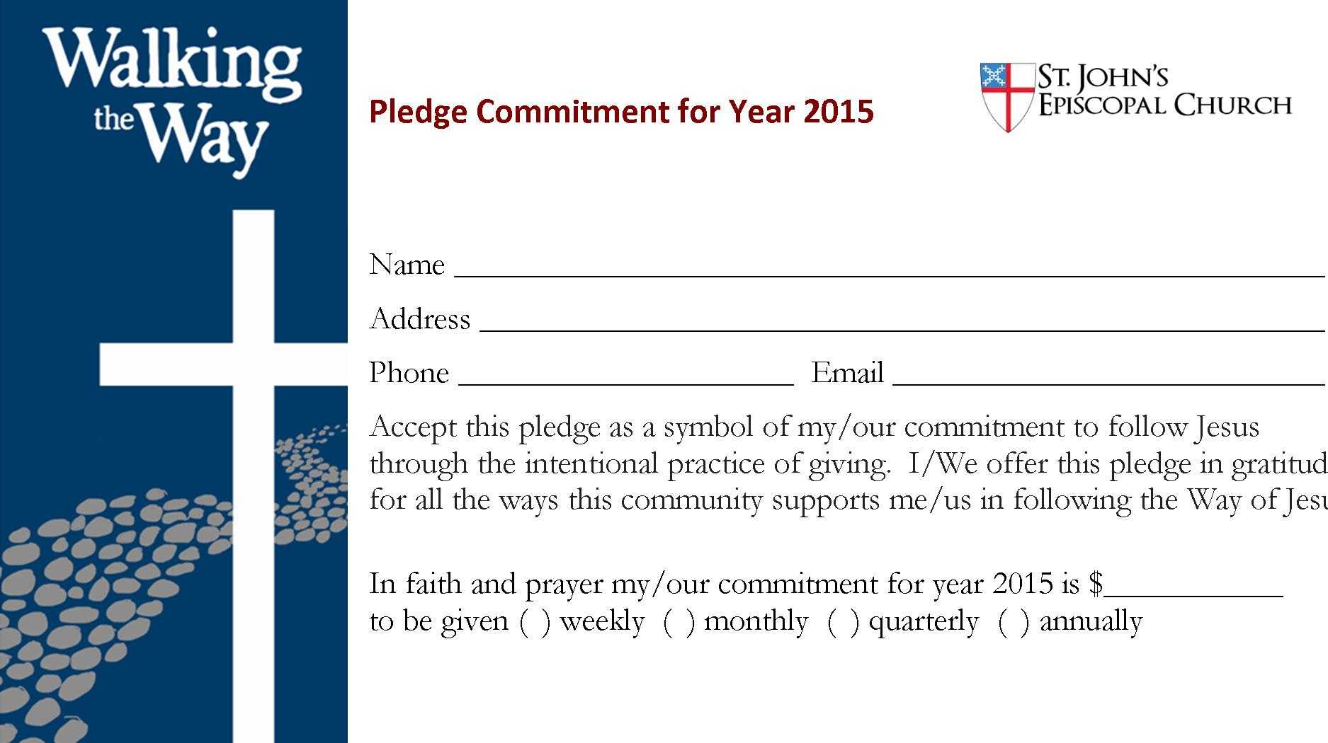4570Book | Church Building Campaign Pledge Cards Clipart In For Church Pledge Card Template