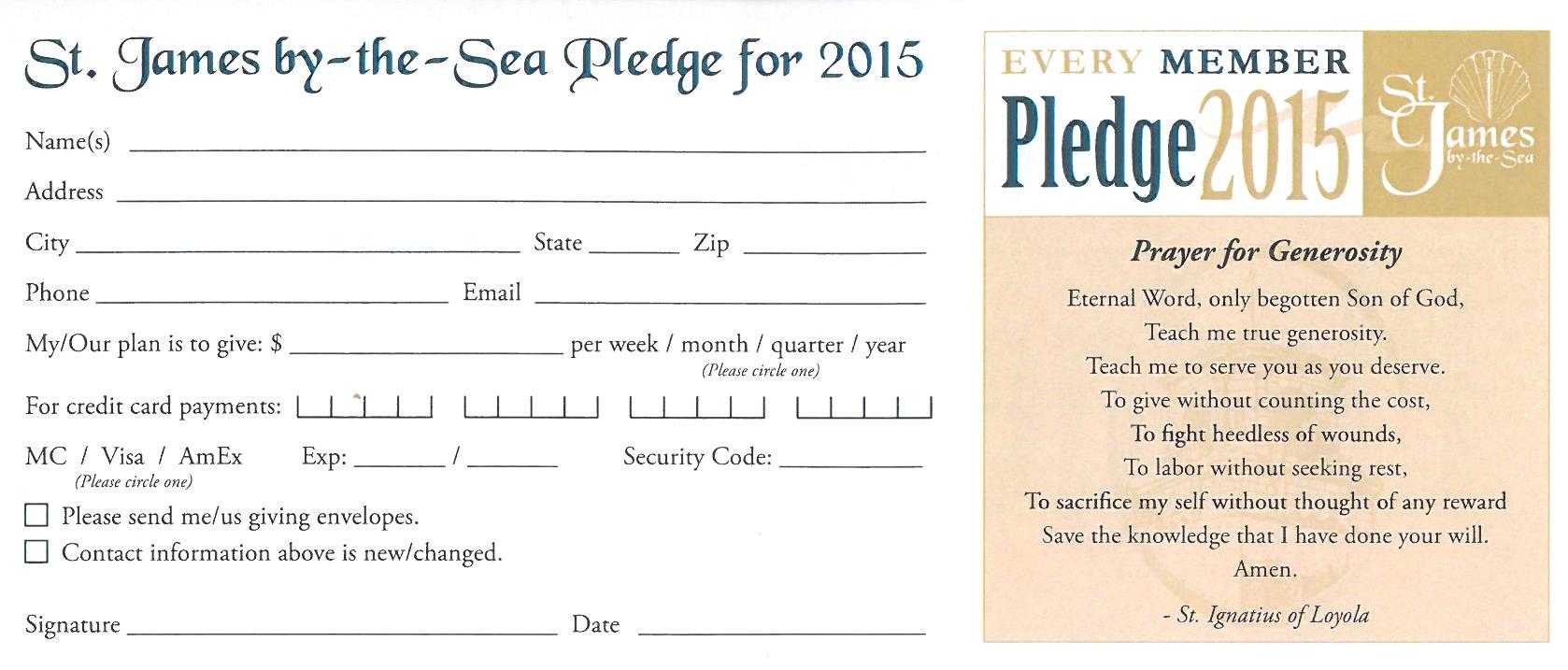 4570Book | Church Pledge Cards Clipart In Pack #4661 For Fundraising Pledge Card Template