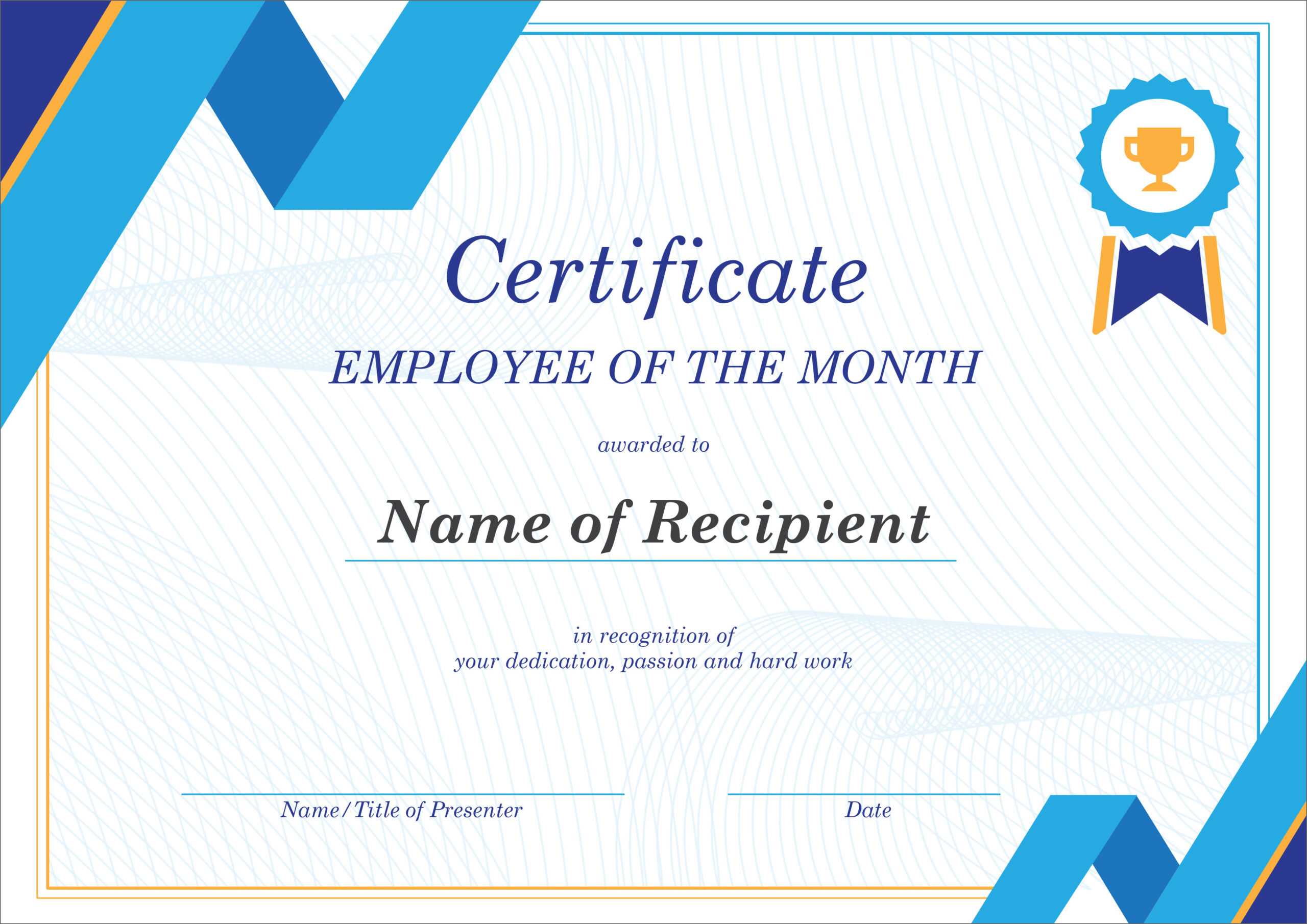 50 Free Creative Blank Certificate Templates In Psd Intended For Employee Recognition Certificates Templates Free