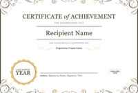 50 Free Creative Blank Certificate Templates In Psd throughout Student Of The Year Award Certificate Templates