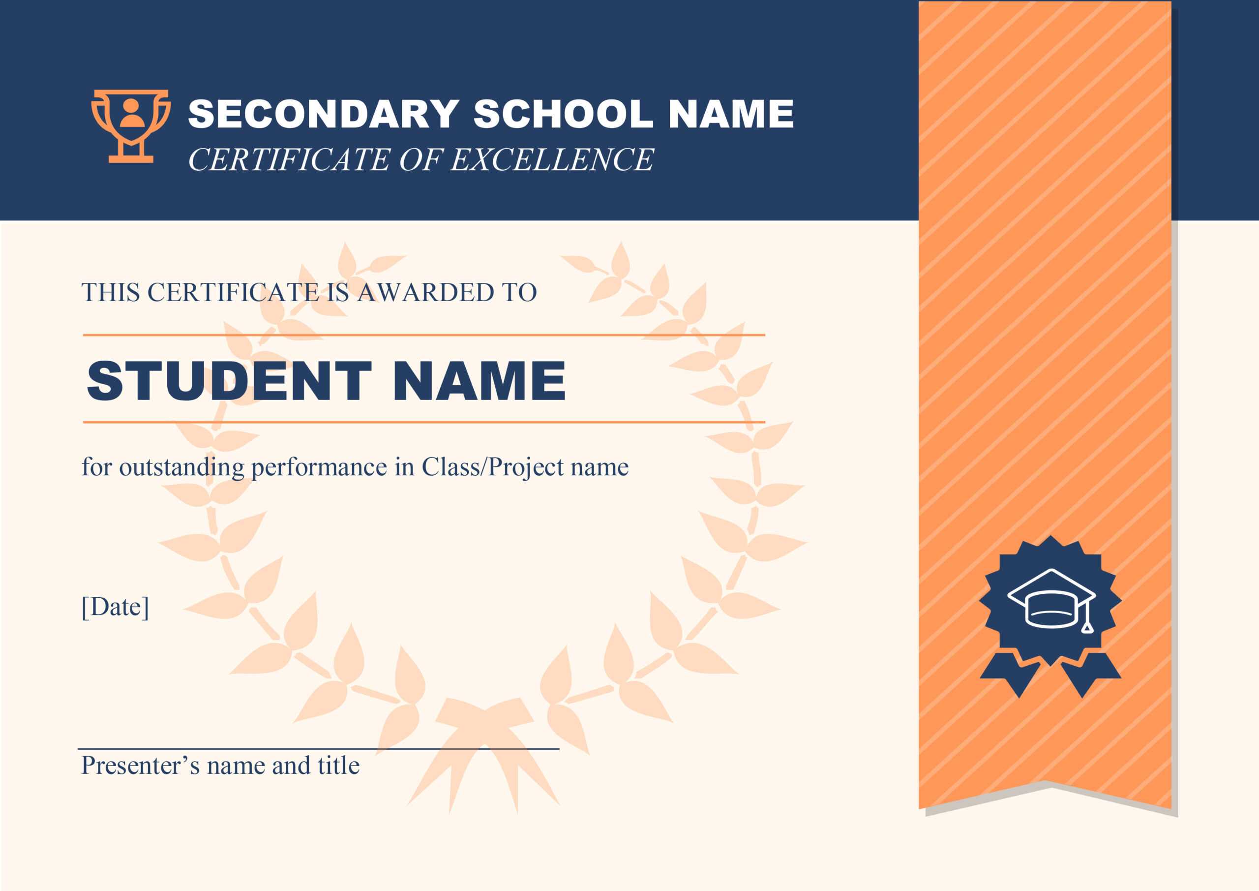 50 Free Creative Blank Certificate Templates In Psd With Regard To Free School Certificate Templates