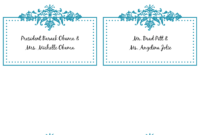 6 Best Images Of Free Printable Wedding Place Cards - Free with Place Card Template 6 Per Sheet