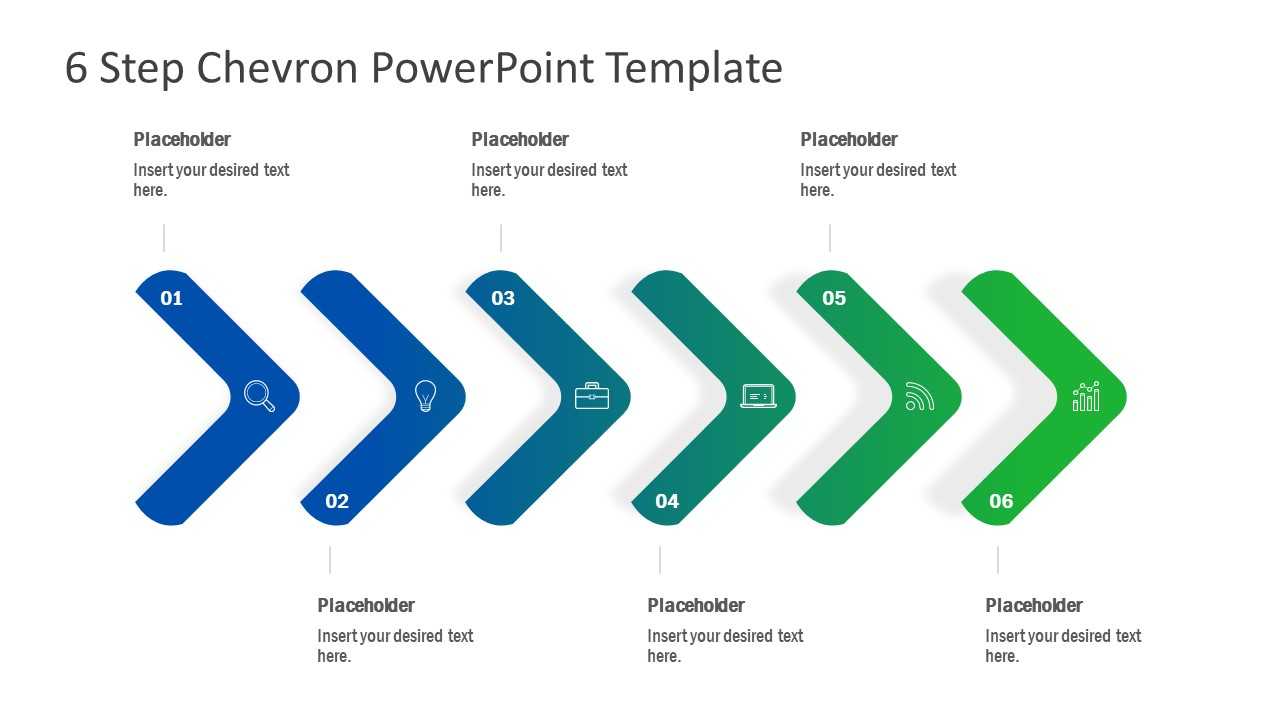 6 Step Chevron Powerpoint Template With Regard To Powerpoint Chevron Template