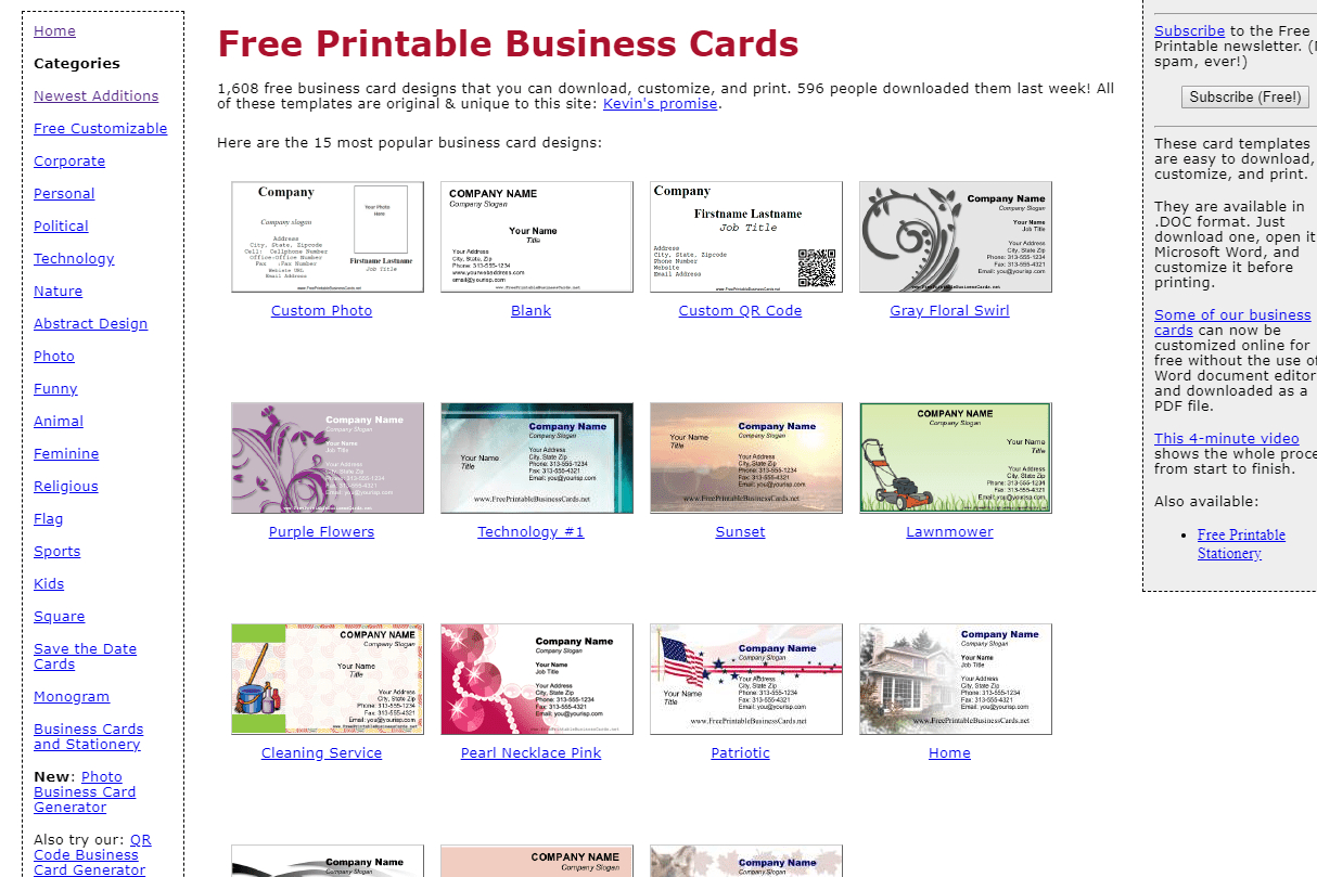 8 Best Places To Find Free Business Card Templates For Template For Cards In Word