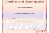8+ Free Choir Certificate Of Participation Templates - Pdf within Choir Certificate Template