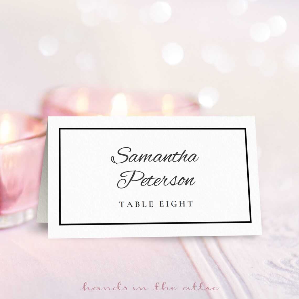 8 Free Wedding Place Card Templates Throughout Place Card Template Free 6 Per Page