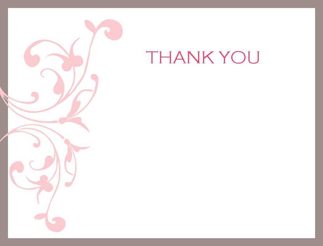 84 Free Printable Thank You Note Card Template Free Download Throughout Thank You Note Cards Template