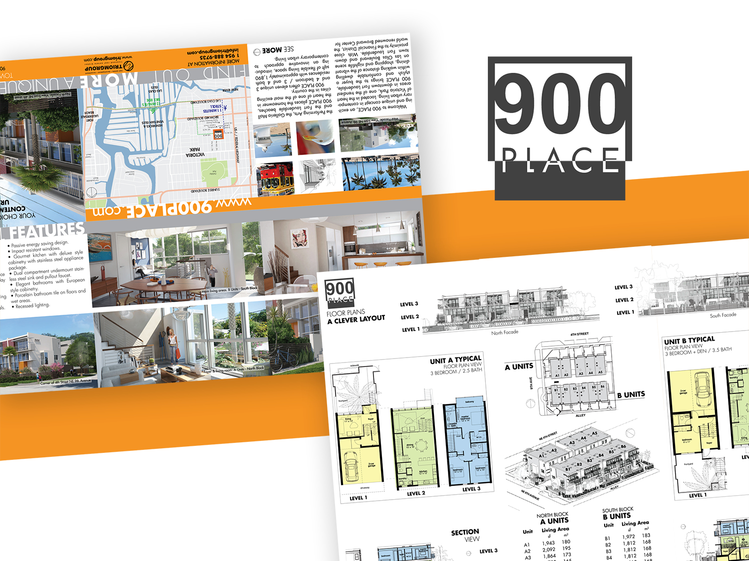 900 Place / 6 Panel Brochurevictor Suarez On Dribbble Regarding 6 Panel Brochure Template