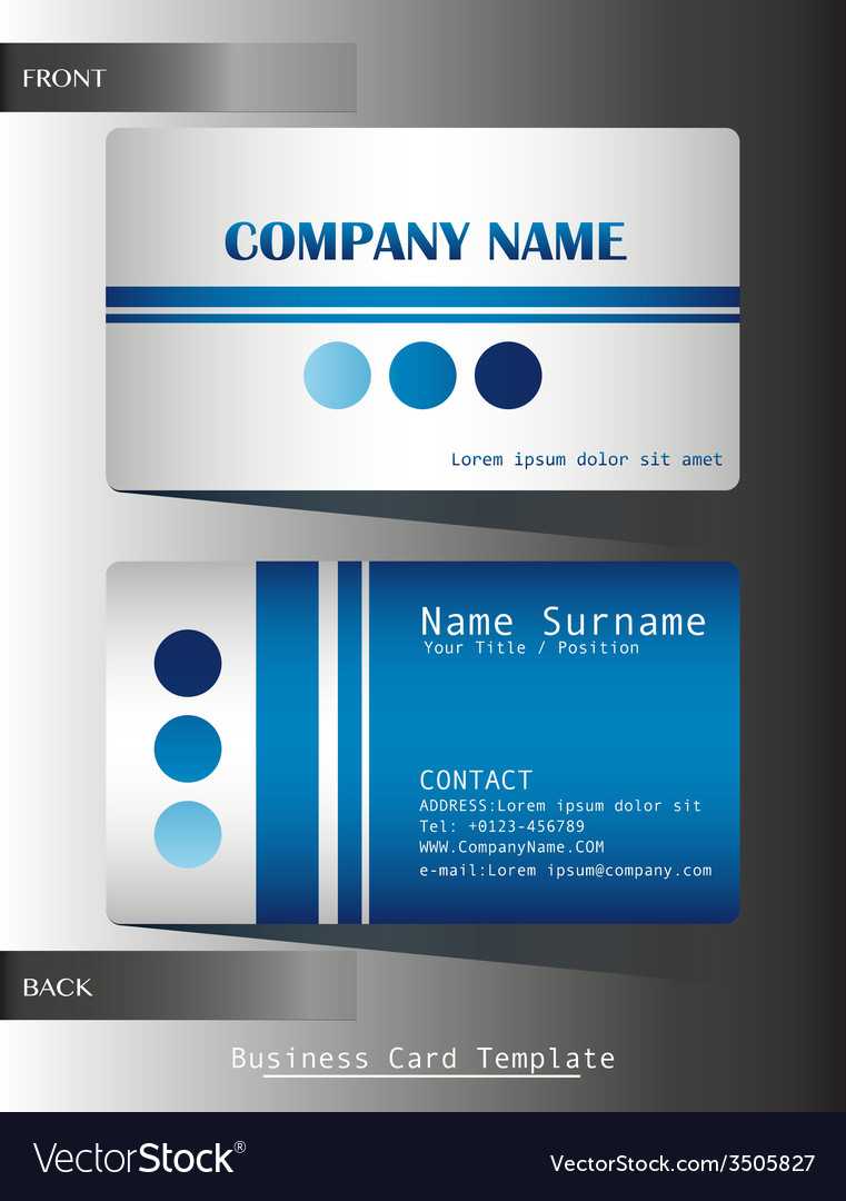 A Blue Colored Calling Card Throughout Template For Calling Card