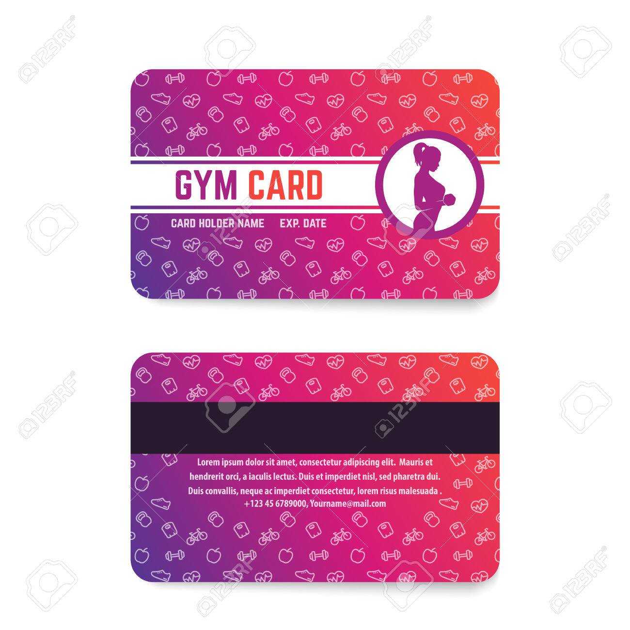 A Fitness Club Or Gym Card Template. Pertaining To Gym Membership Card Template