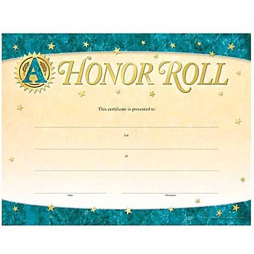 A Honor Roll Gold Foil Stamped Certificates – Pack Of 25 Throughout Honor Roll Certificate Template