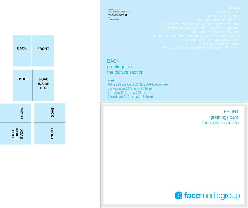 A5 Landscape Greetings Card Template – Tent Fold – Outside Intended For Fold Out Card Template