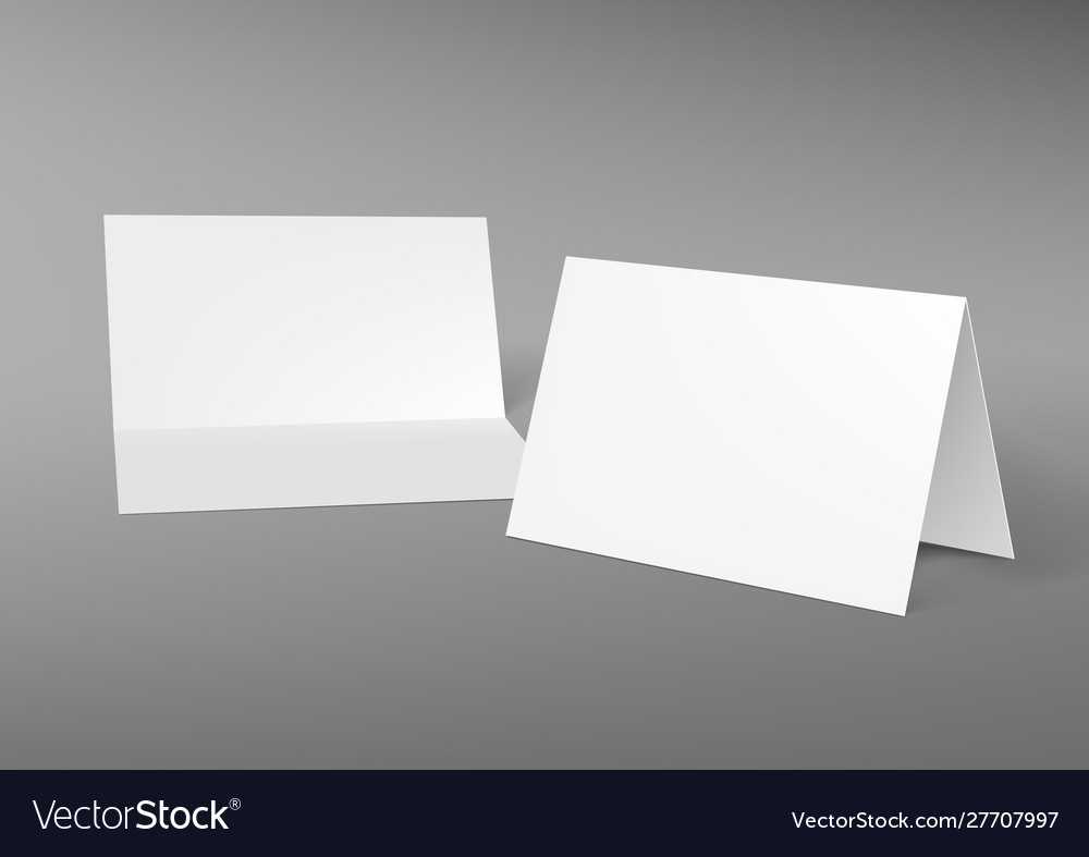A5 Or A4 Half Fold Horizontal Blank White Brochure Throughout Half Fold Card Template