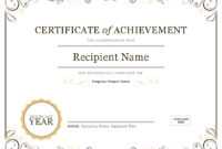 Achievement Award Certificate Template - Dalep.midnightpig.co in Microsoft Word Award Certificate Template