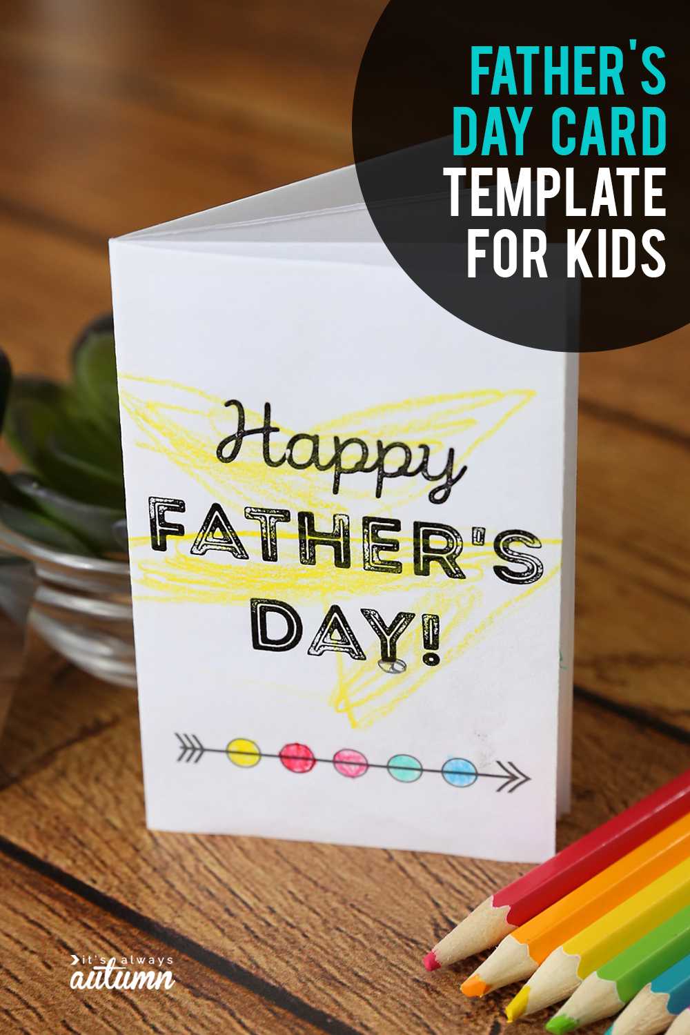 Adorable Printable Father's Day Card For Kids To Color For Fathers Day Card Template