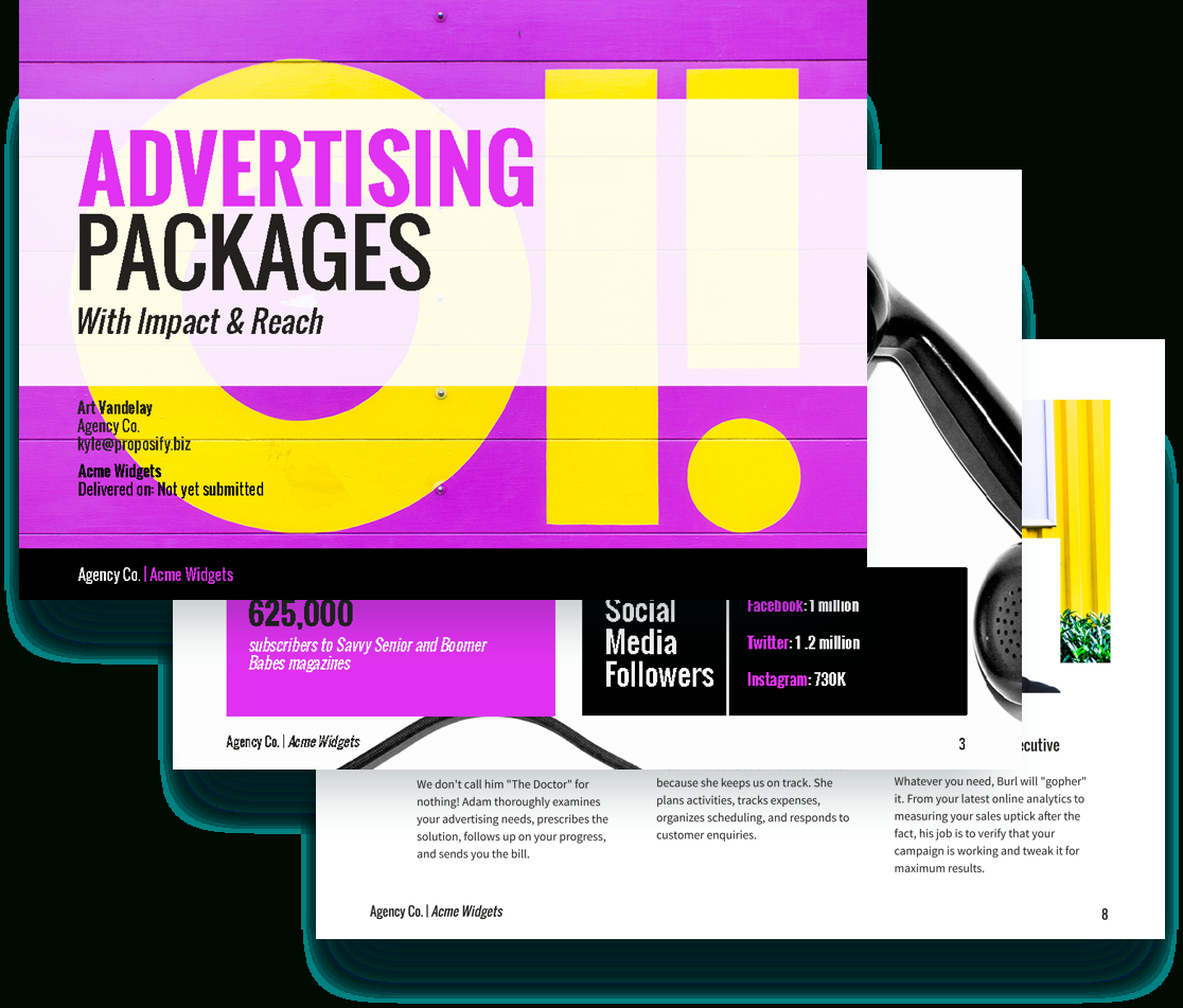 Advertising Proposal Template – Free Sample | Proposify With Advertising Rate Card Template