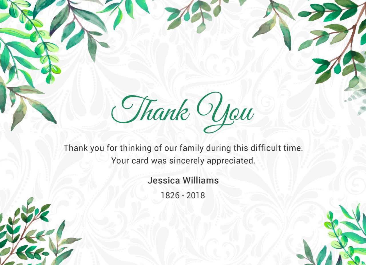 After The Funeral – Thank You Notes – Quincy, Il Funeral Regarding Sympathy Thank You Card Template