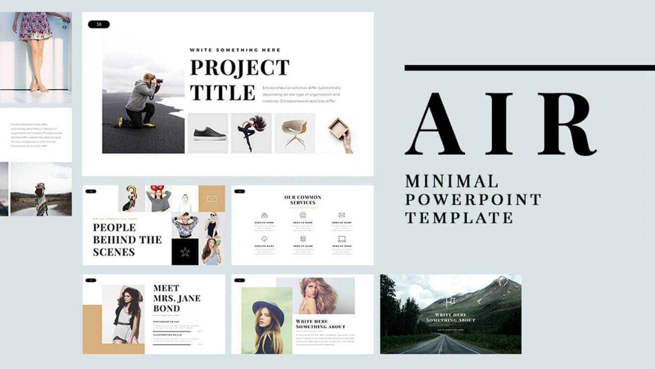 Air Free Powerpoint Template(9 Slides) – Just Free Slides With Regard To Powerpoint Photo Slideshow Template