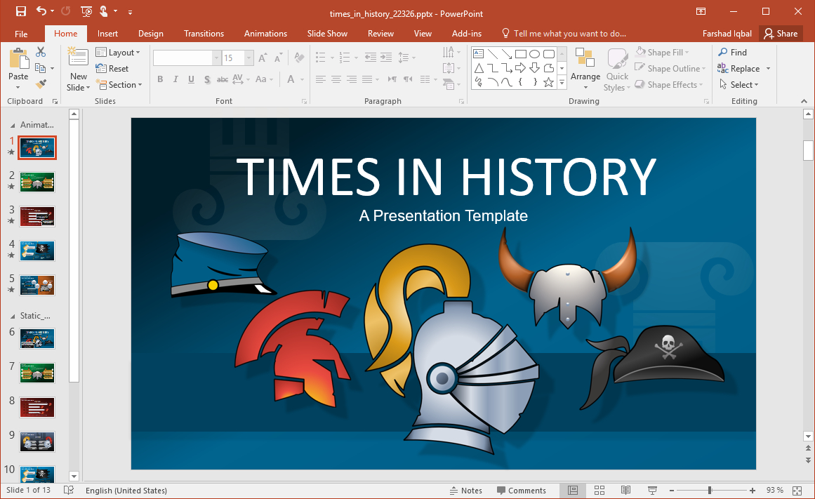 Animated History Powerpoint Template Throughout Replace Powerpoint Template