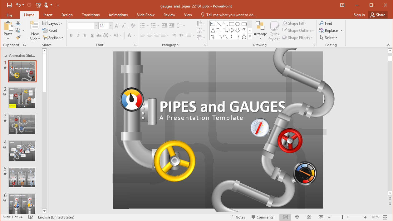 Animated Pipes Powerpoint Template With Regard To Powerpoint Presentation Animation Templates