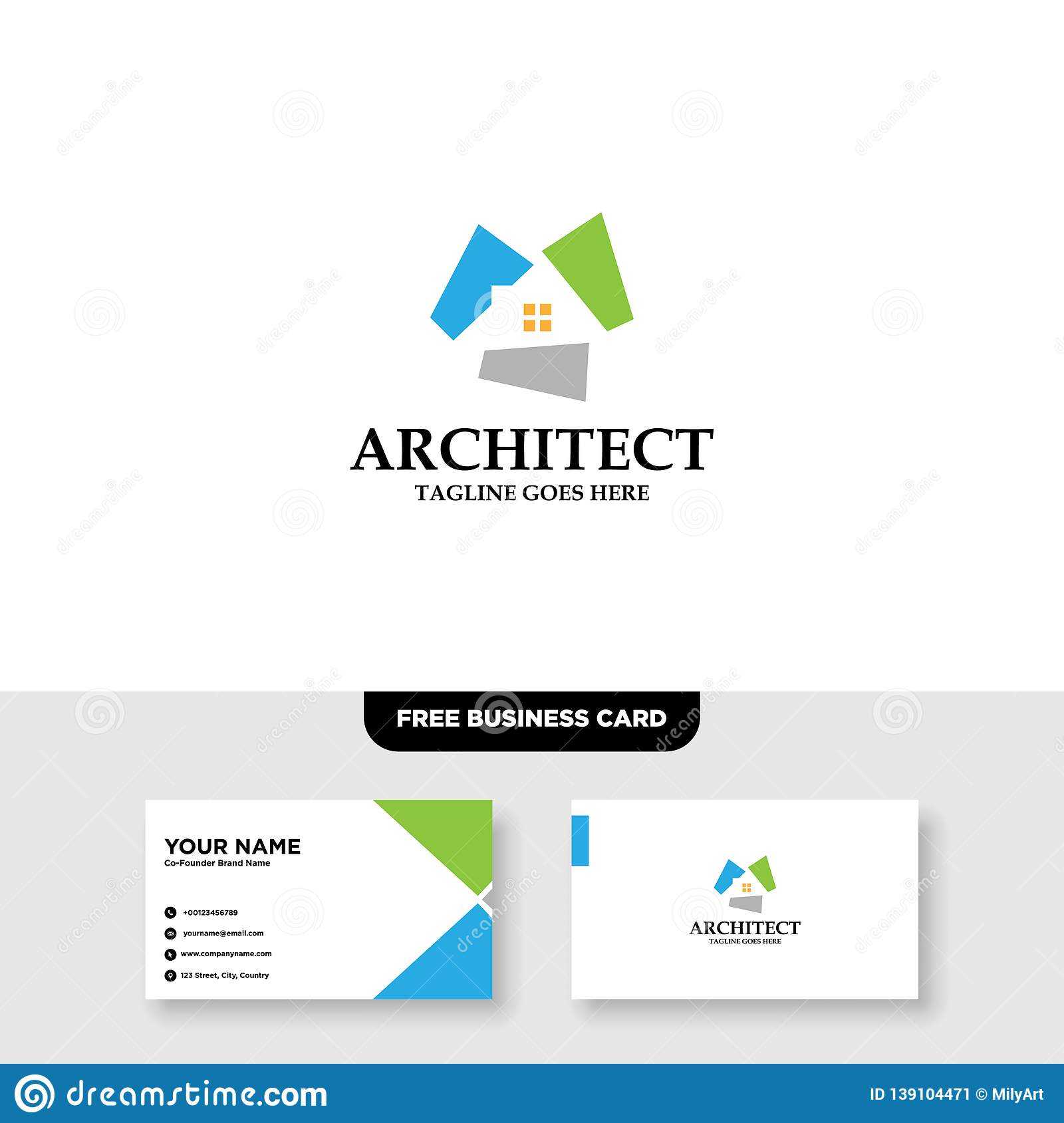 Architecture Company, Construction, Architect, Vector Logo Within Ibm Business Card Template