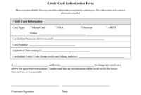 Authorization Form Templates - Dalep.midnightpig.co in Credit Card Billing Authorization Form Template