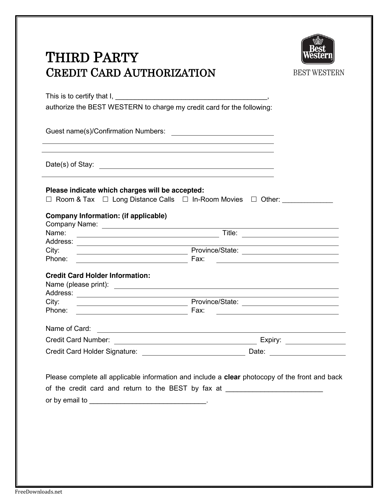 Authorization Form Templates - Dalep.midnightpig.co With Regard To Hotel Credit Card Authorization Form Template