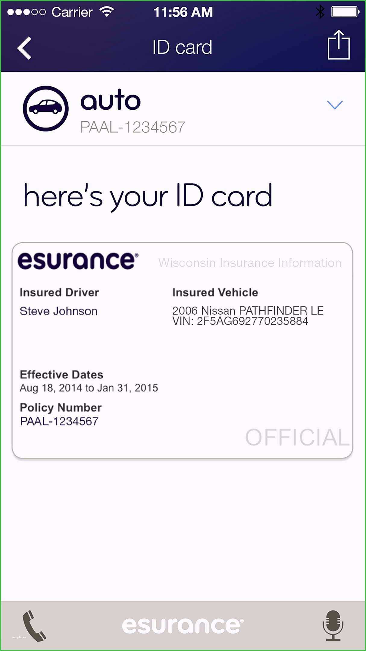 Auto Insurance Card Template – Calep.midnightpig.co For Car Insurance Card Template Download
