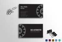 Automotive Business Card Template for Automotive Business Card Templates