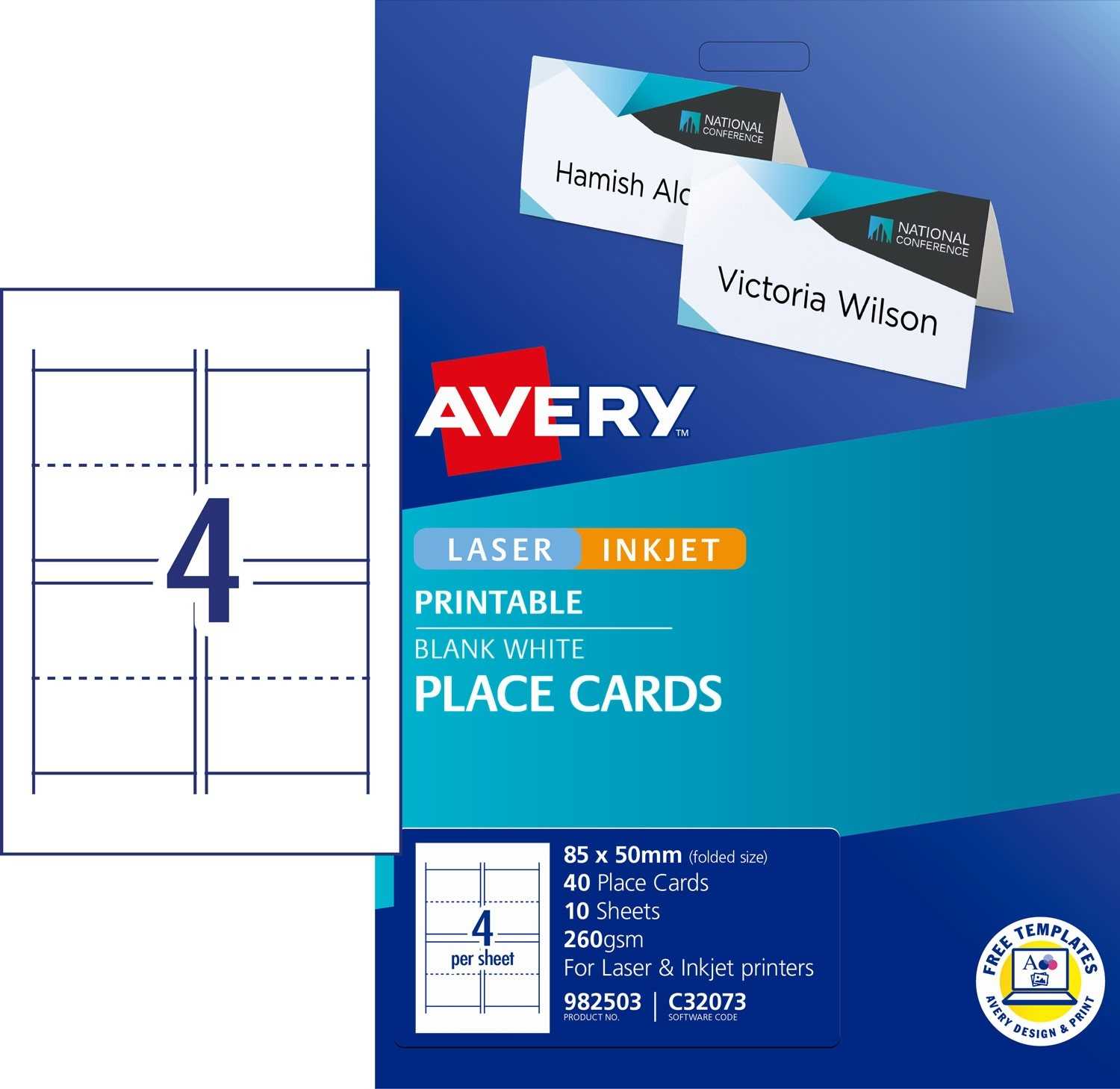 Avery Place Cards – Falep.midnightpig.co For Place Card Template 6 Per Sheet