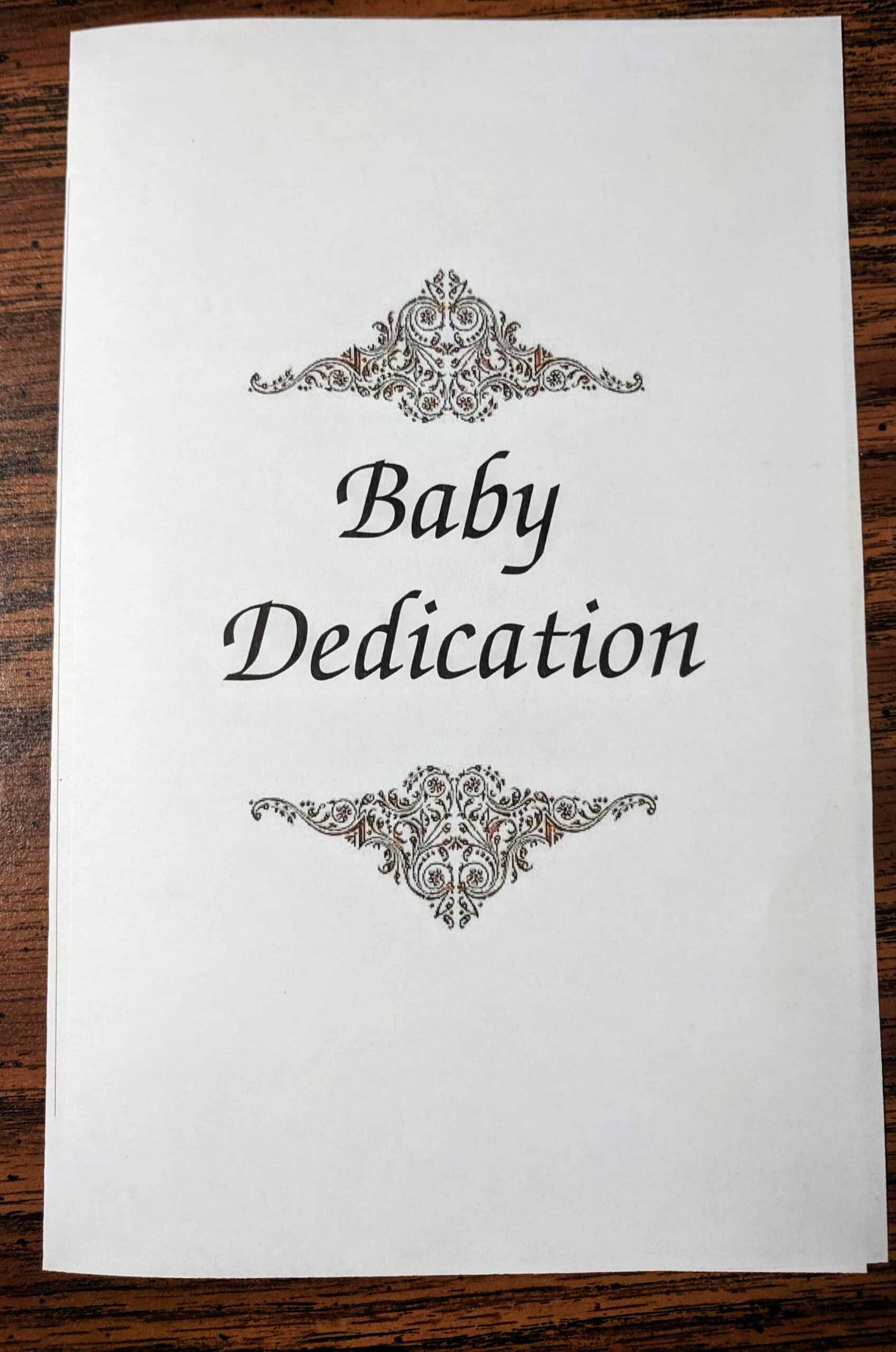 Baby Dedication" Ceremony Includes Prayer, Message, Certificate Regarding Baby Dedication Certificate Template