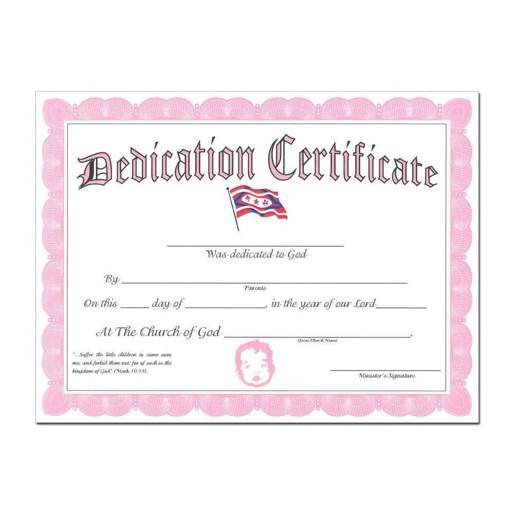 Baby Dedication Certificates – Calep.midnightpig.co Pertaining To Baby Dedication Certificate Template