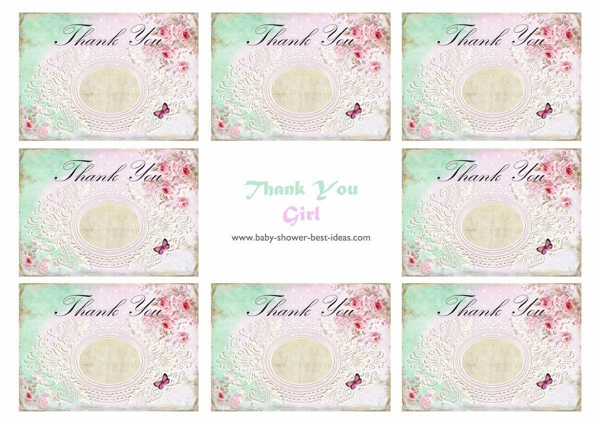 Baby Shower Thank You Cards Free Printable - Calep With Regard To Template For Baby Shower Thank You Cards