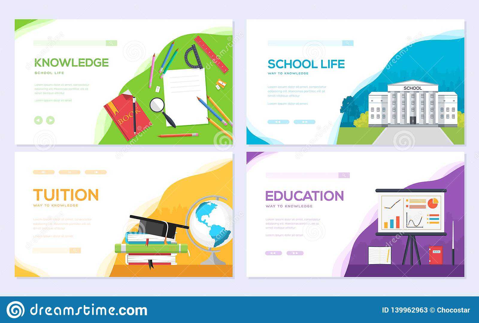 Back To School Information Brochure Card Set. Student With Student Brochure Template