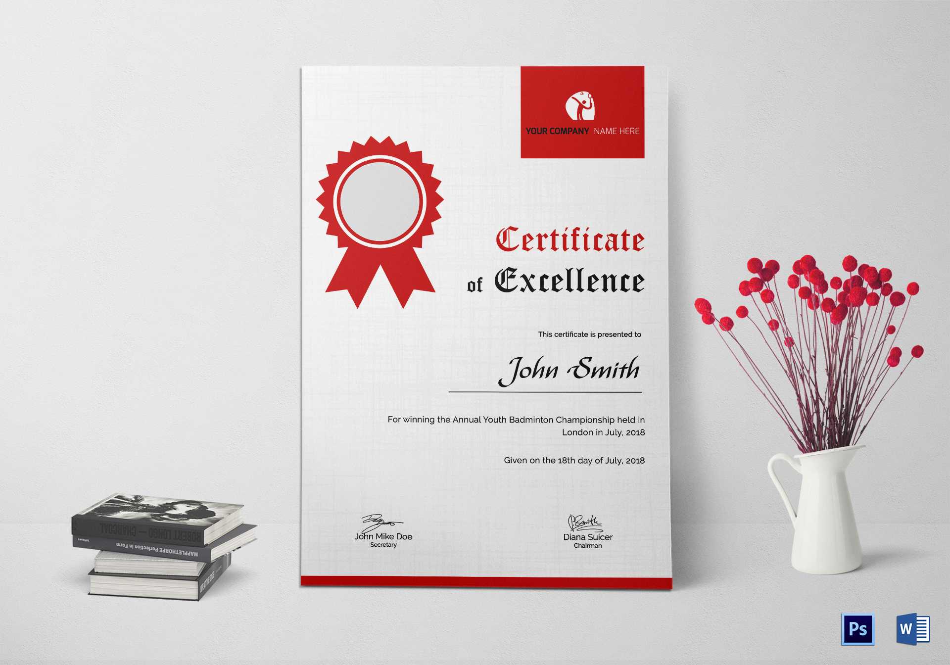 Badminton Excellence Certificate Template With Regard To Player Of The Day Certificate Template