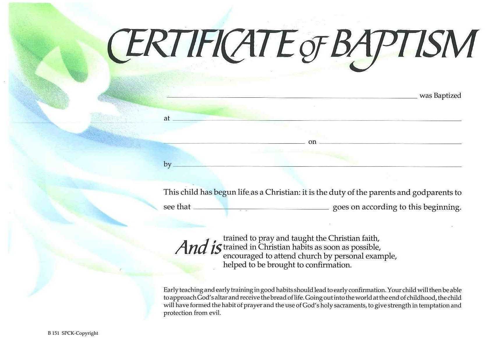 Baptism Certificate – Calep.midnightpig.co Within Life Membership Certificate Templates