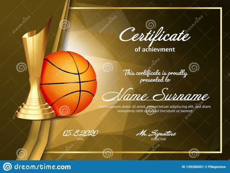 Basketball Certificate Template