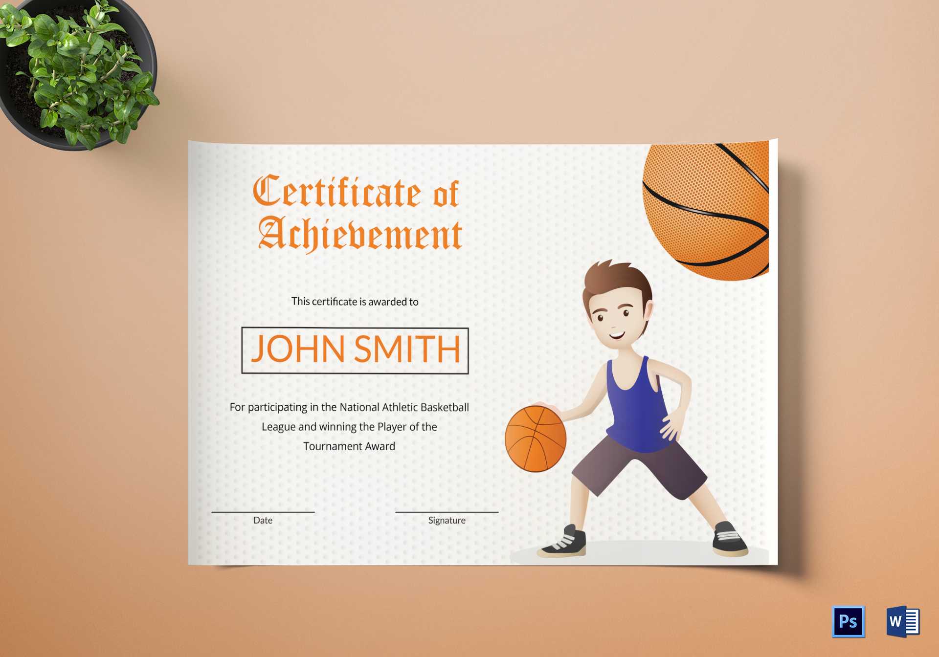 Basketball Certificate Template With Basketball Certificate Template