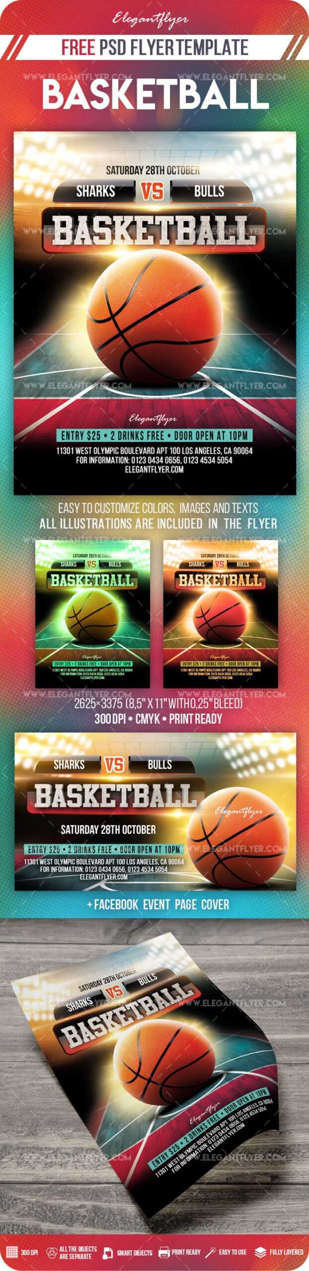 Basketball – Free Flyer Psd Template With Regard To Basketball Camp Brochure Template