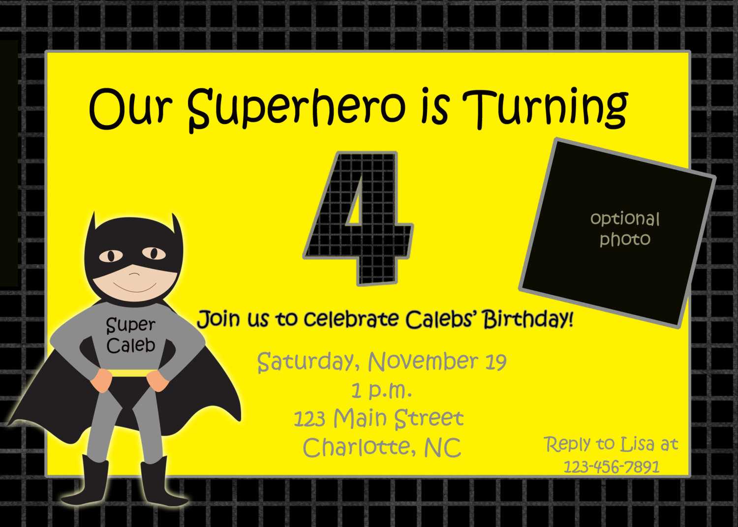 Batman Birthday Invitations Templates Ideas : Batman Inside Superhero Birthday Card Template