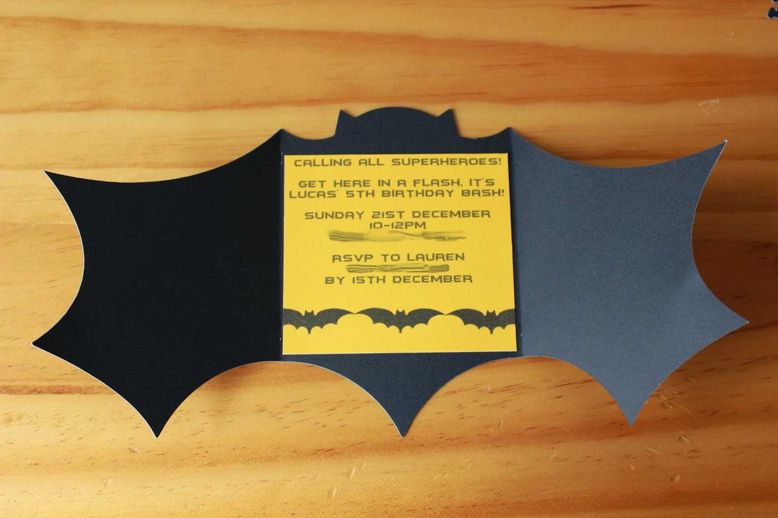 Batman Birthday Invitations Templates Ideas : Batman Within Batman Birthday Card Template