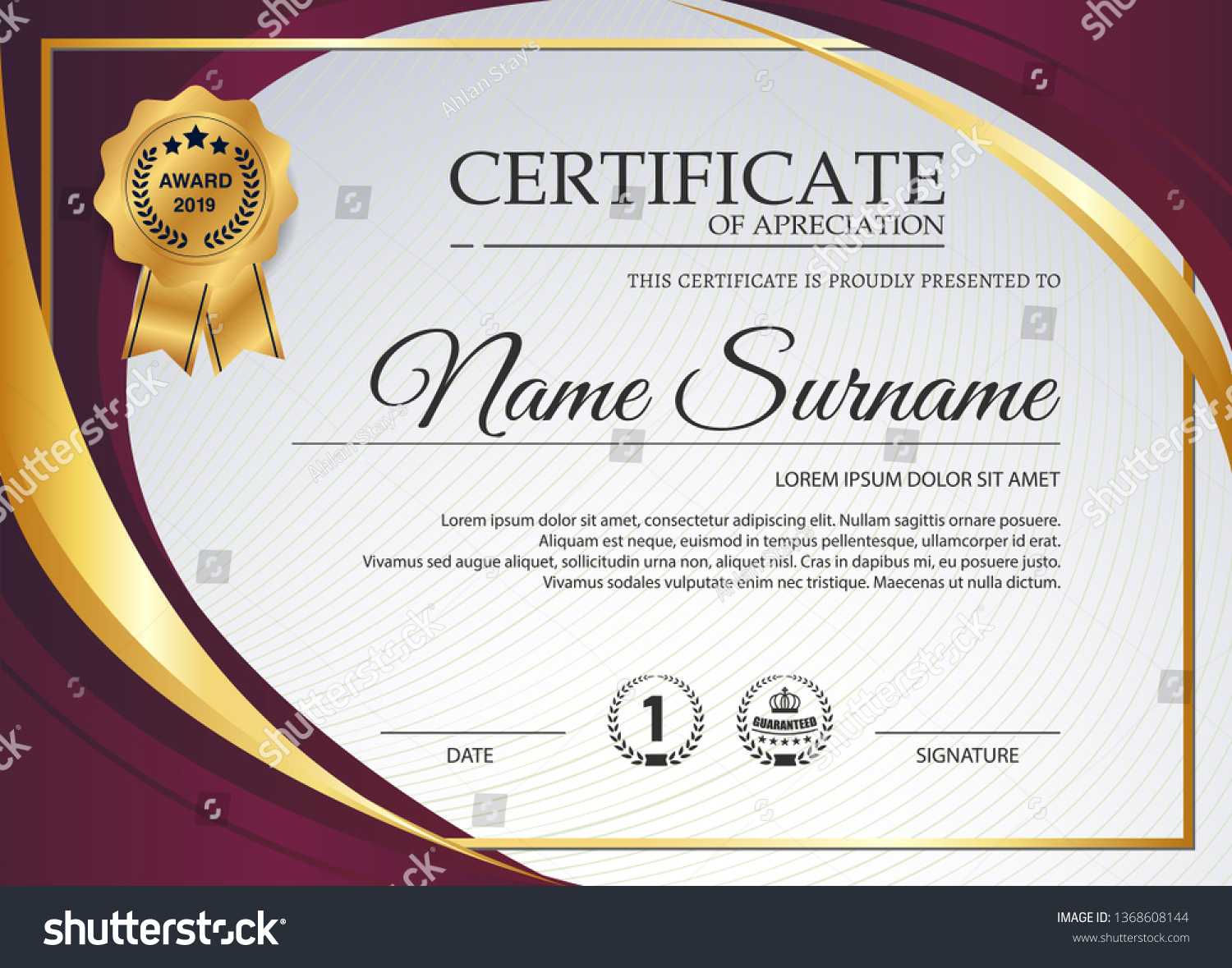 Beautiful Certificate Template Design Best Award | Abstract Regarding Beautiful Certificate Templates