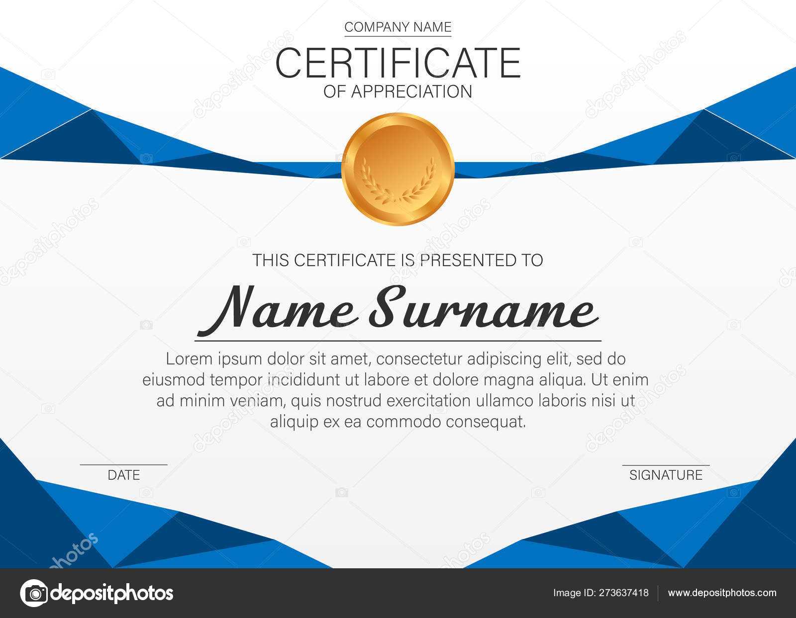 Beautiful Certificate Template Vector Design Award Diploma Intended For Beautiful Certificate Templates