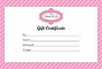 Beauty Gift Certificate Template - Dalep.midnightpig.co for Nail Gift Certificate Template Free