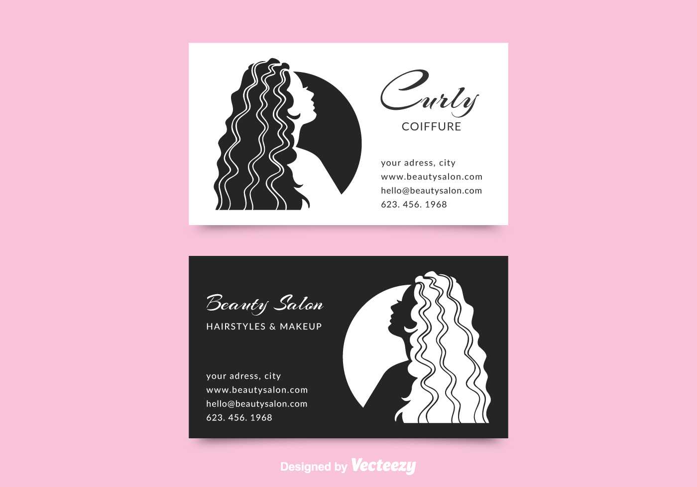 Beauty Salon Business Card Free Vector Art – (37 Free Downloads) With Hairdresser Business Card Templates Free