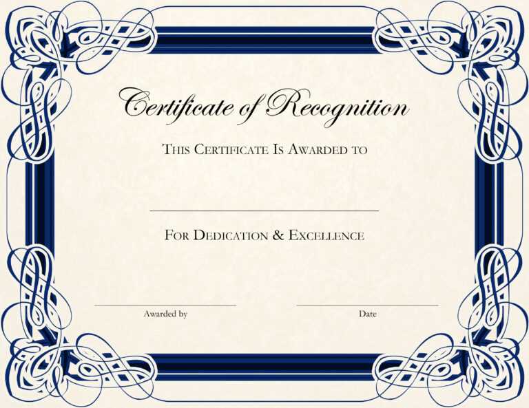 Powerpoint Award Certificate Template